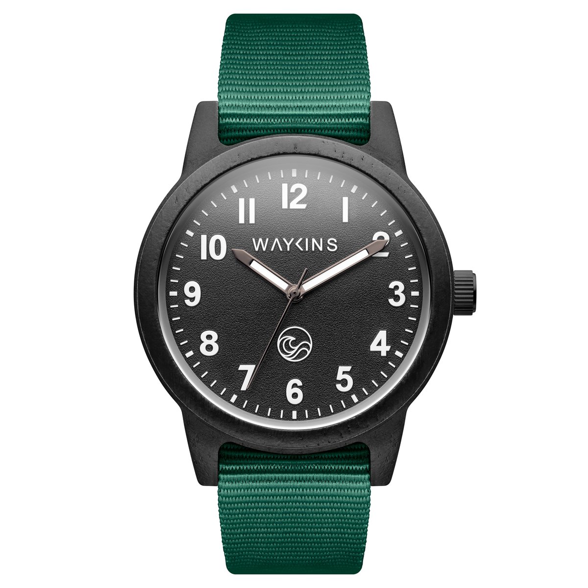 Bacana | Zwart Bamboe Horloge