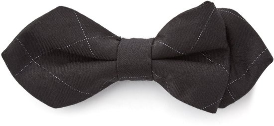 Noeud papillon en pointes noir à carreaux