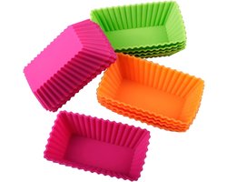 Siliconen bakvormen voor airfryer - Set van 12 stuks - Herbruikbare muffin en cupcake vormpjes - Geschikt voor cakes, ijs en pudding