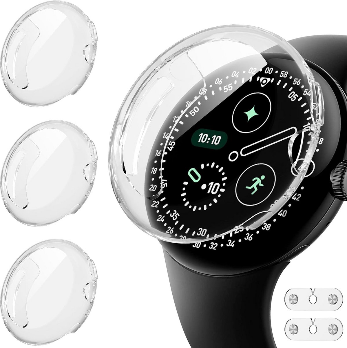 3-Delige Beschermhoes met Screenprotector voor 41mm Smartwatch - Krasbestendig TPU Cover
