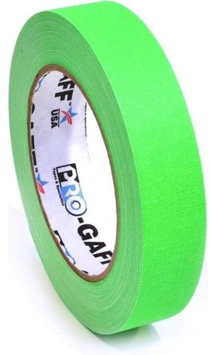 Pro Tapes Pro Gaff Fluor Gaffa Tape 24mm x 22,8m Groen