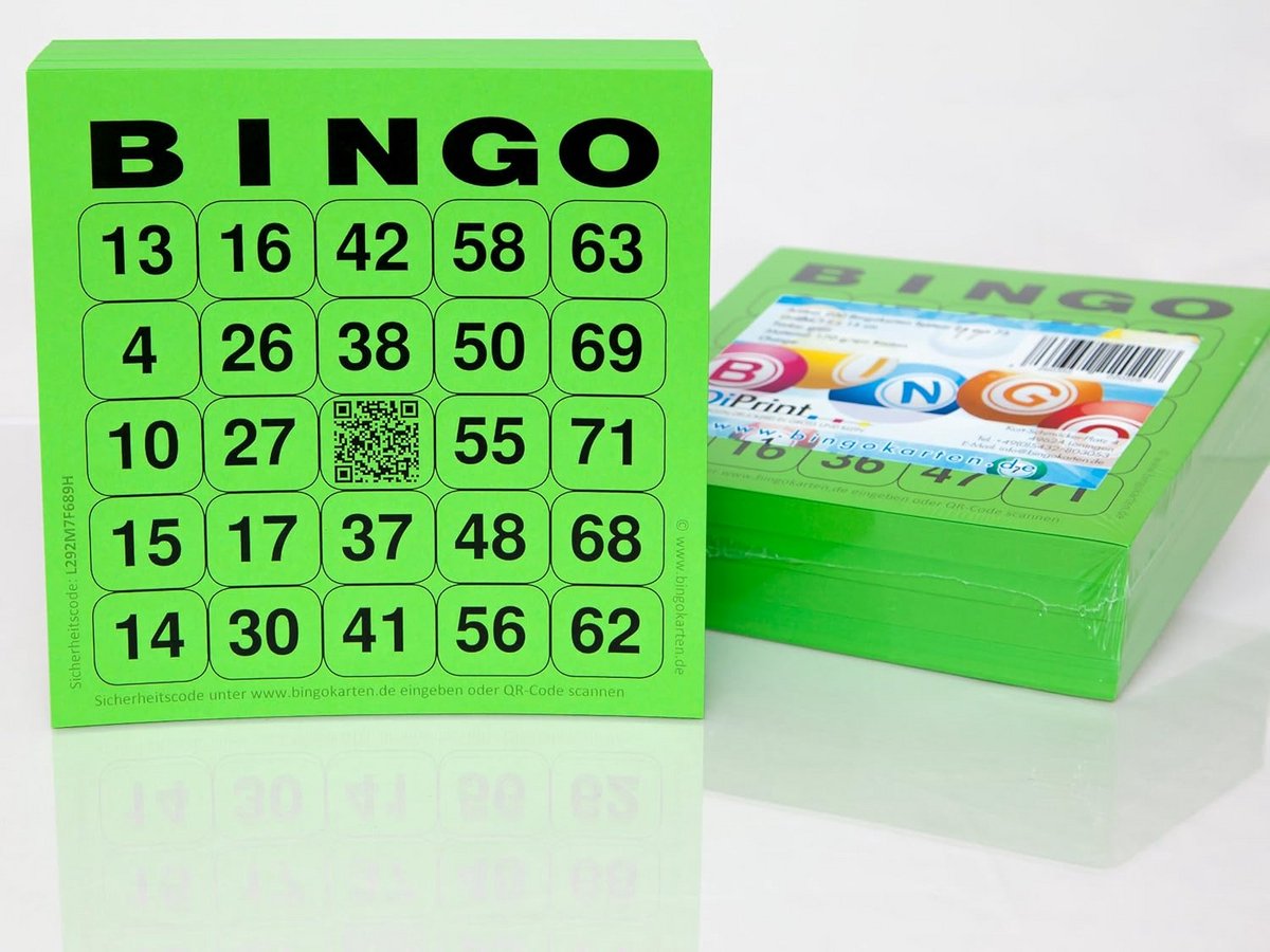 Grote Bingokaarten Set voor Senioren, 200 Unieke Kaarten met Joker