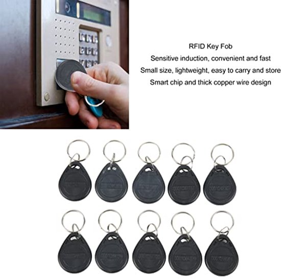 Insync Rfid Key 100PCS 125KHz for RFID Keychain, Proximity ID Card Tag Keyboard Card ...