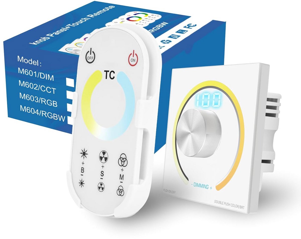 Draaibare Inbouw Dimmer voor LED Verlichting met Afstandsbediening