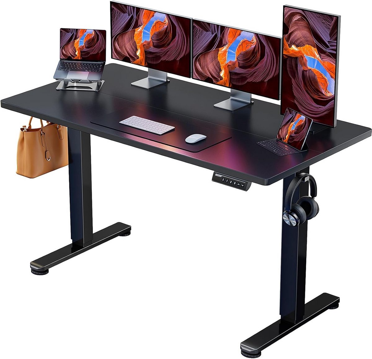 Elektrisch in hoogte verstelbaar Zit-Sta Bureau 160 x 80 cm met 4 Geheugenstanden