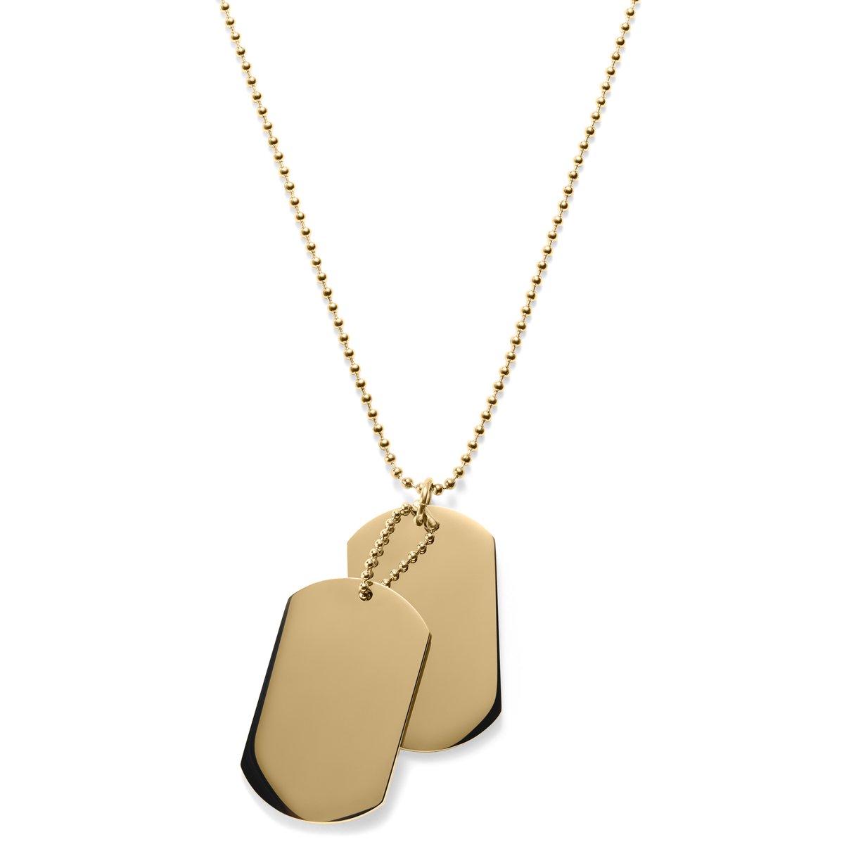 Goudkleurige Dubbele Dogtagketting