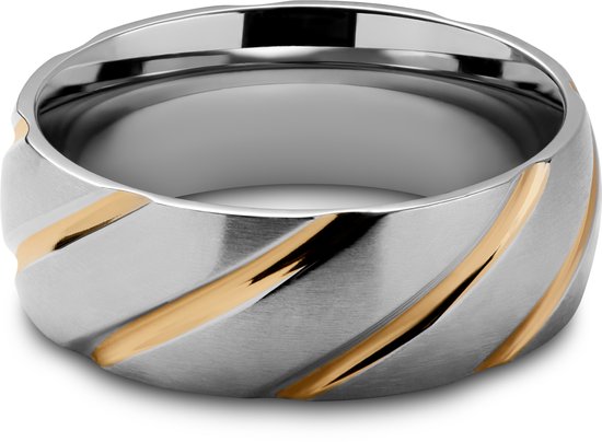 Bague Aesop en vagues de titane argenté et doré