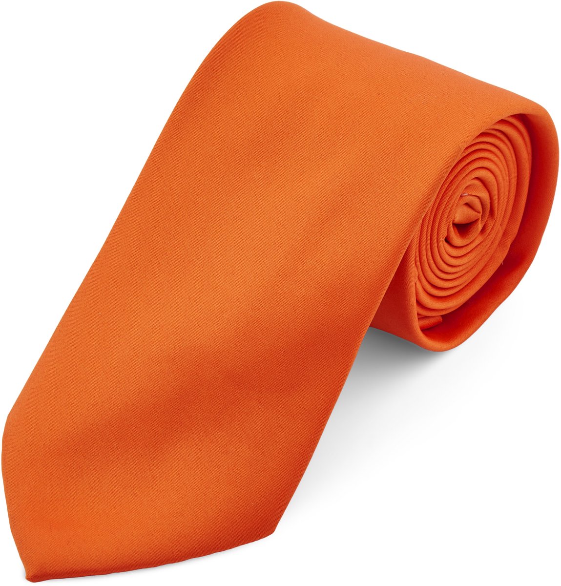 Basic Stropdas van 8 cm in Schreeuwend Oranje