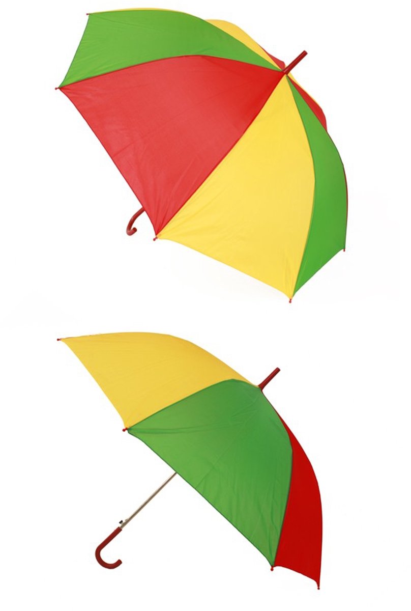 Paraplu maxi rood/geel/groen