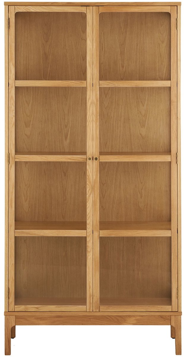 House Nordic Vitrinekast Zamora - Naturel Hout - 90x40x180cm