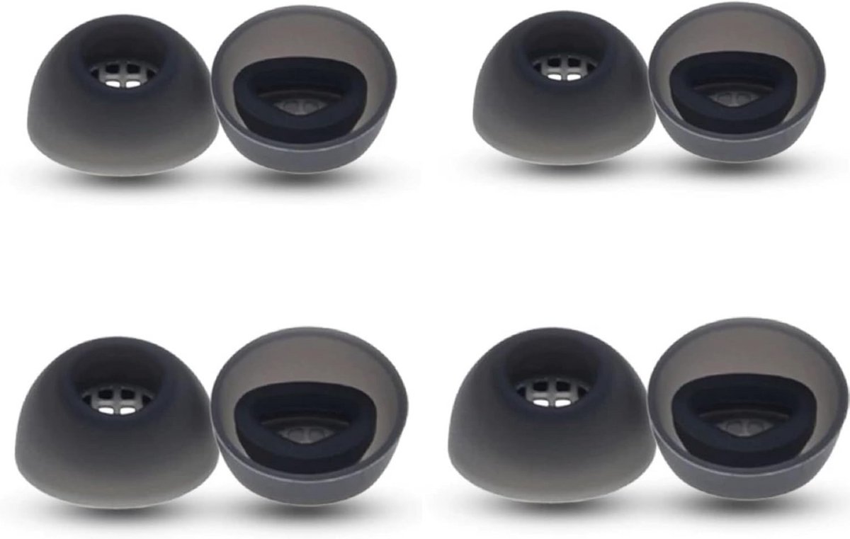 Zachte Siliconen Oordopjes Set voor Hoofdtelefoons (4 Paren, 4 Maten)
