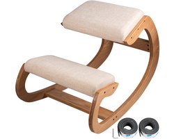 VEVOR Ergonomische Knielstoel 220lb, Knielende Stoel 100kg, Houding Bureaustoel Kruk met Heupkussen, Knielen Ergonomische Kruk Hoog Draagvermogen voor Thuiskantoor, Goede Houding Computerkruk 84x53x56 cm