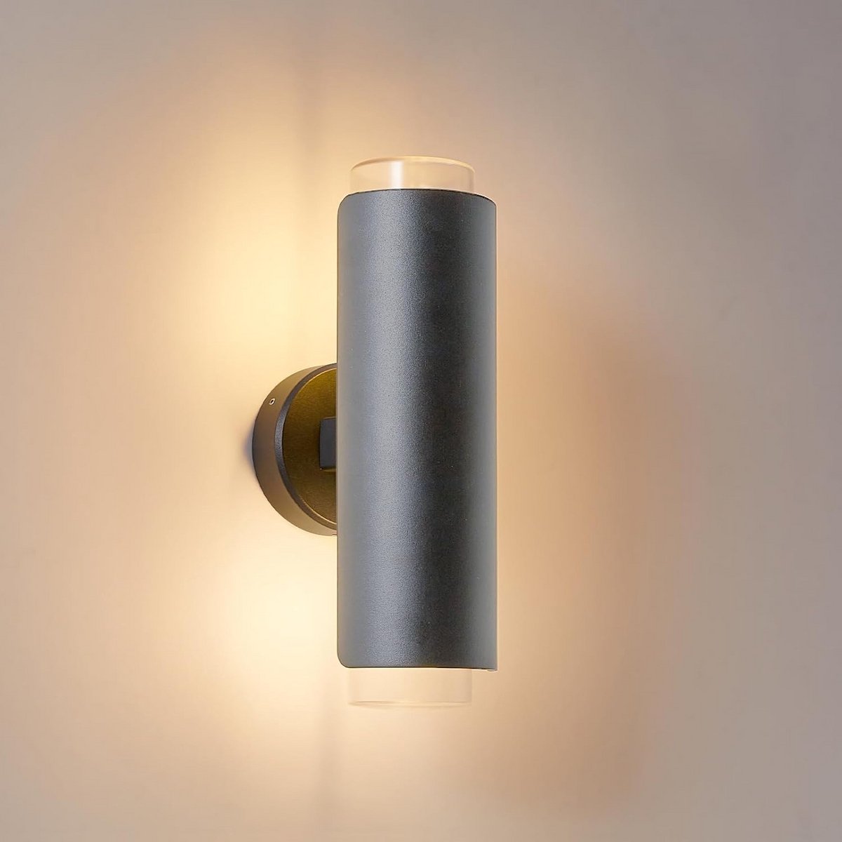 Moderne Buitenwandlamp Grijs IP54 - Up Down Verlichting voor Huis en Buiten