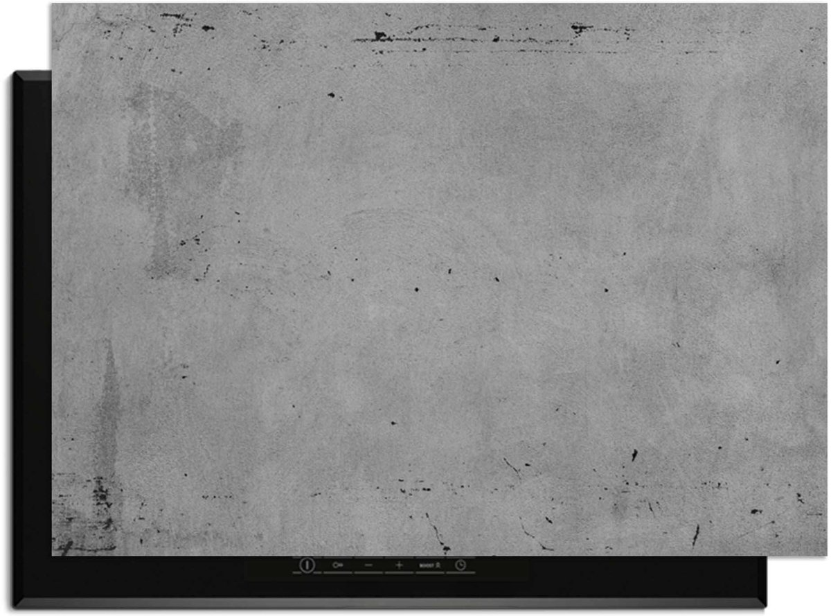 KitchenArt - Urban Slate – Inductie Beschermer - 83x51.5 cm - Kookplaat Beschermer - Luxe Afdekplaat Inductieplaat - Anti-slip & Oprolbaar - Beschermmat Inductiekookplaat