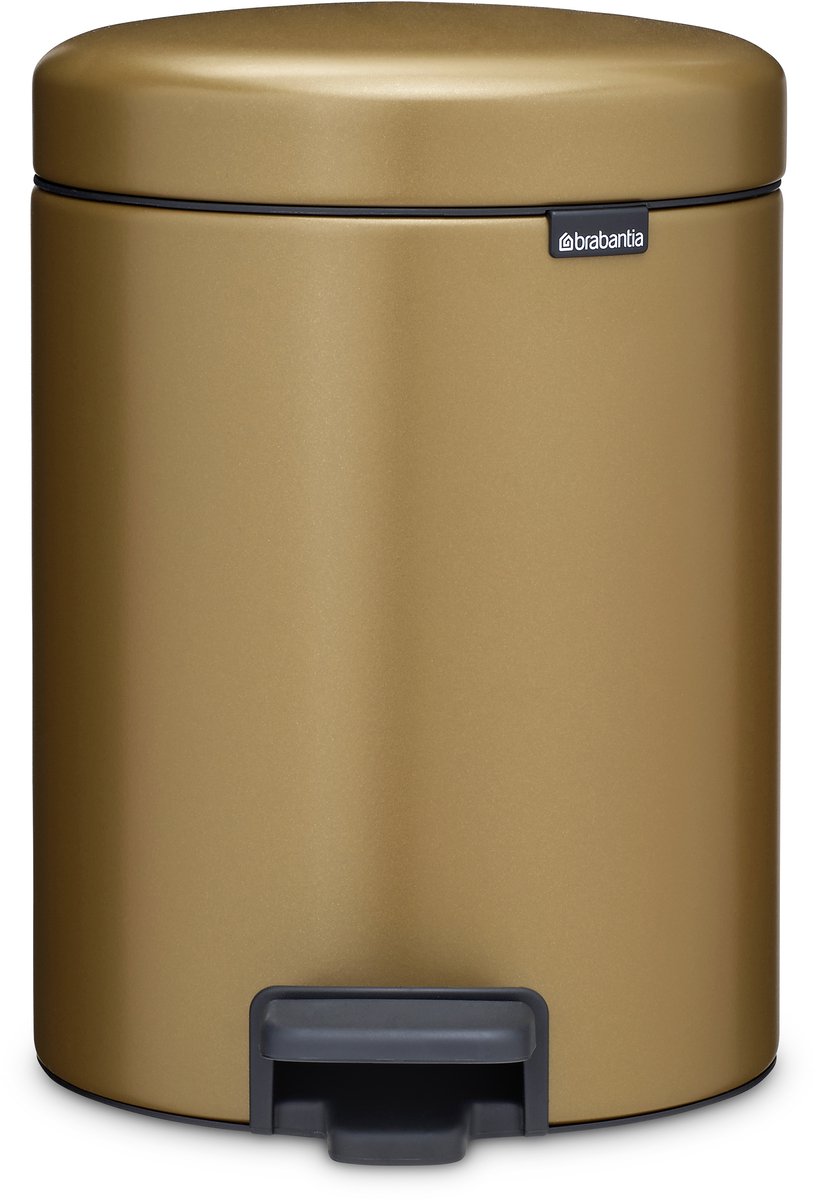 Brabantia NewIcon Prullenbak - 5 liter - Warm Brass