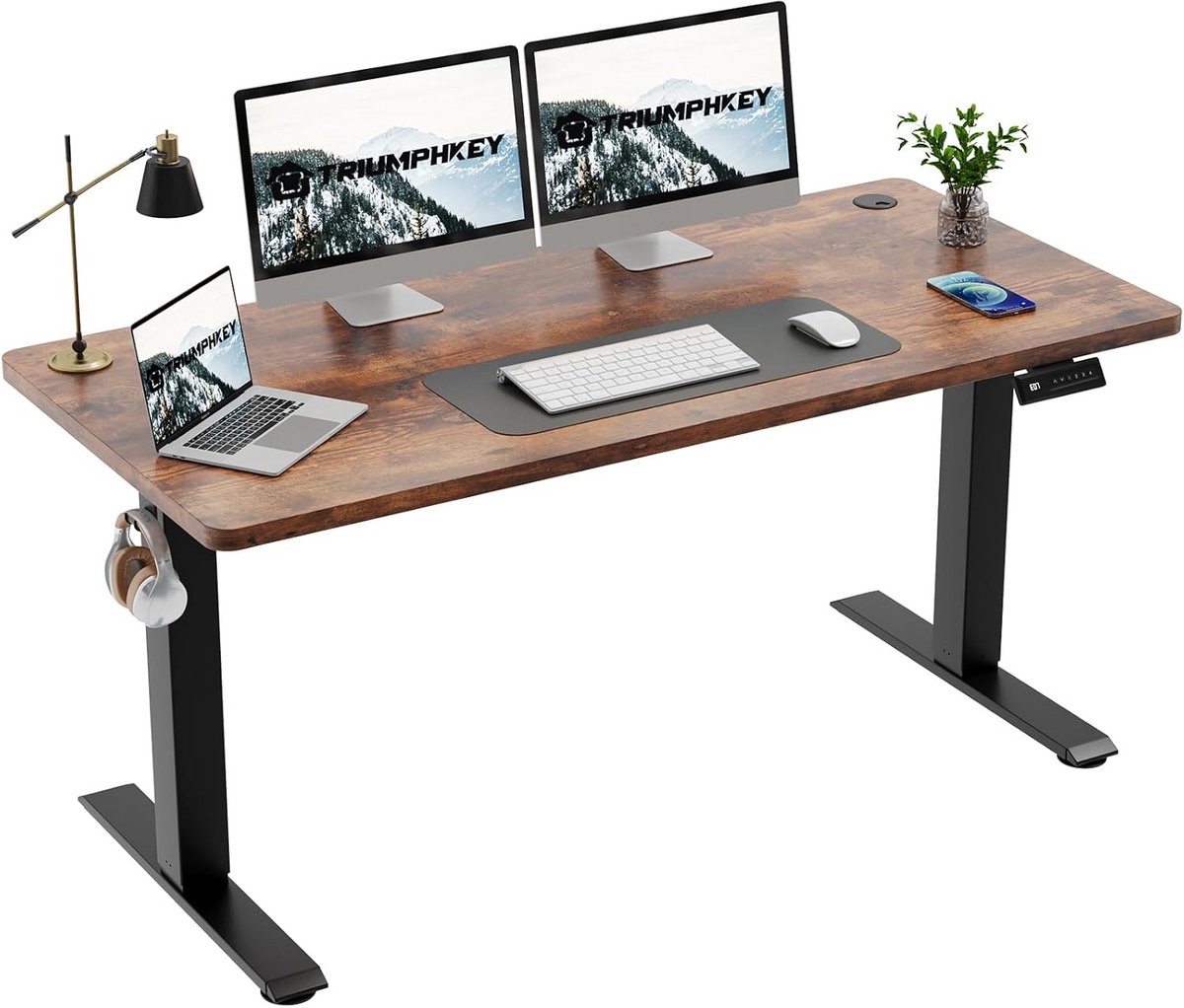 Elektrisch In Hoogte Verstelbaar Bureau 140x60 cm met 4 Geheugenfuncties