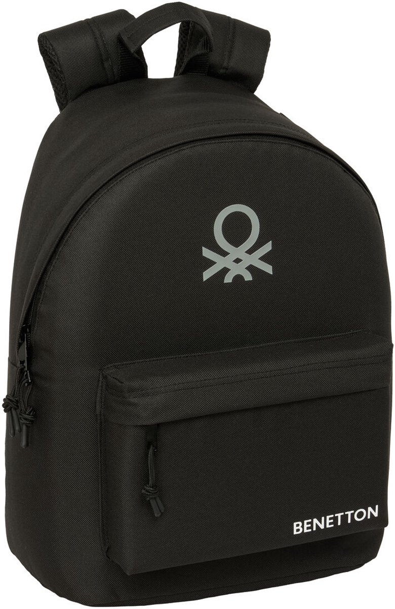 Schoolrugzak Benetton benetton basics Zwart 31 x 41 x 16 cm