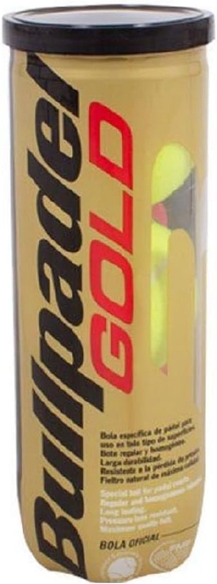 Set van 3 Padelballen Goud - Hoge Kwaliteit en Duurzaam