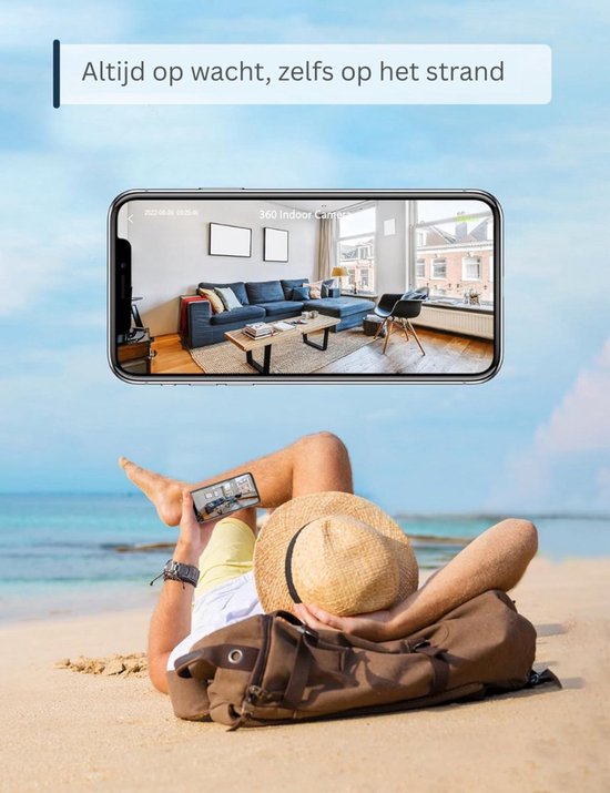 NBAP® Camerabewaking - Beveiligingscamera Draadloos Buiten - Bewakingscamera - Wit — afbeelding 2