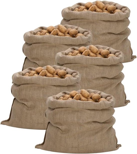 vidaXL Jutezakken 5 stuks 340 g/mÂ² 60x105 cm 100% jute van VidaXL — afbeelding 2