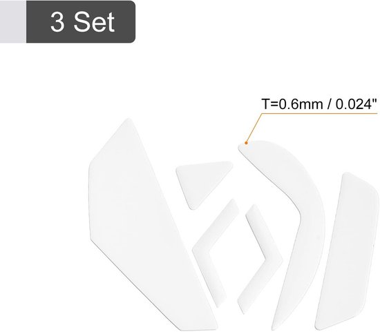 Set van 6 Vervangende Muisvoetjes (0.6mm) voor Gaming Muis met Ronde Randen - Inclusief Reinigingsdoekje — afbeelding 5