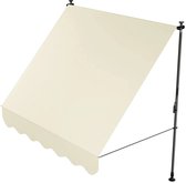 Luifel / Klemluifel met handslinger - Balkonluifel kapstadt- 200x120 cm - Beige