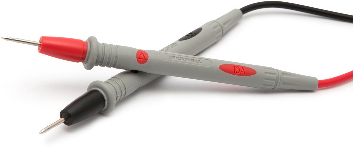 Meetkabels met testclip en banaanbus aansluiting - 93 cm [25384]