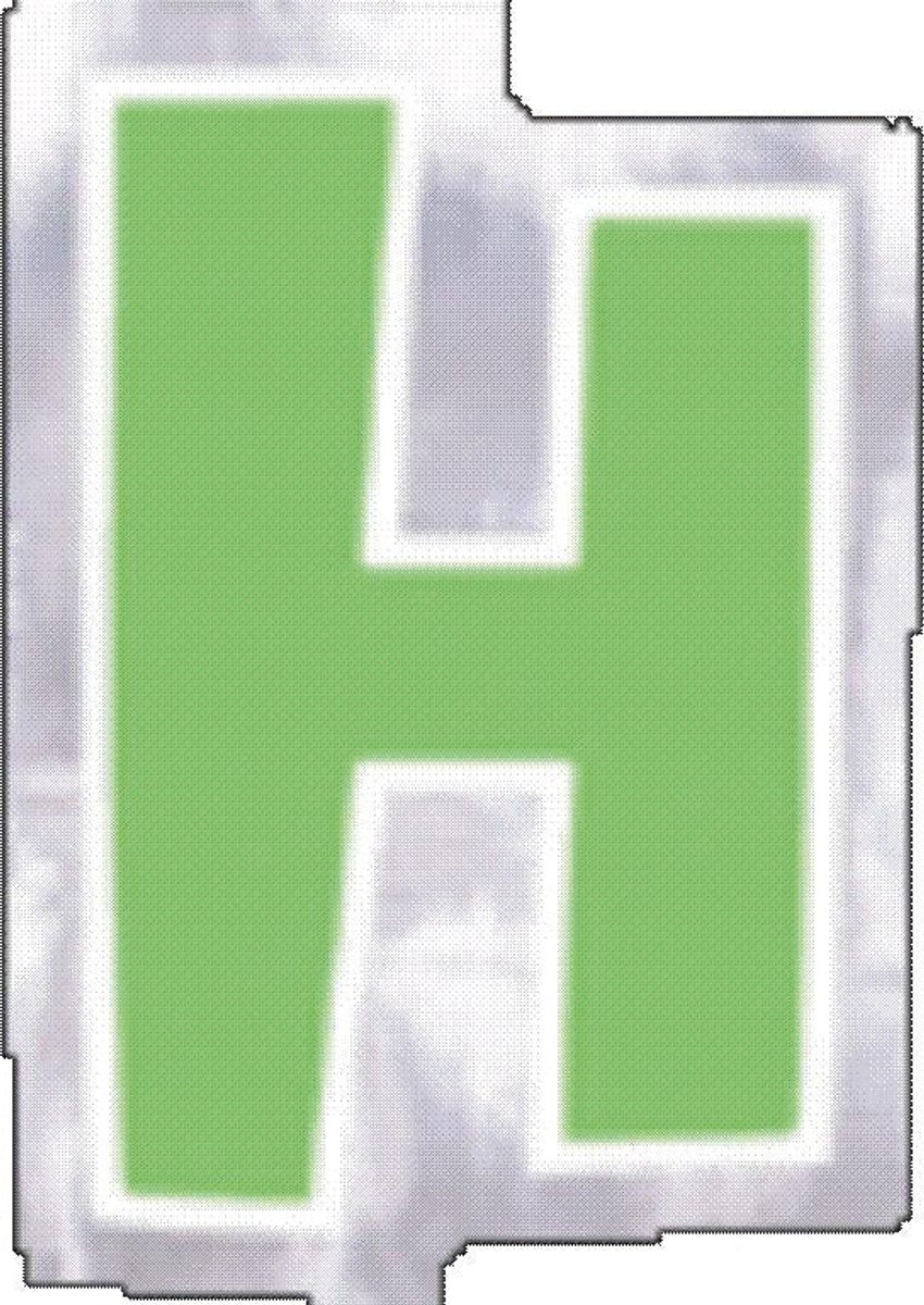 48 ballonsticker letter H