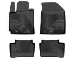 Frogum No.77 - Automatten set - Geschikt voor Hyundai i10 II 2013-2019 - 3D TPE Rubber - 4-delig - Hoogte 4cm - Zwart