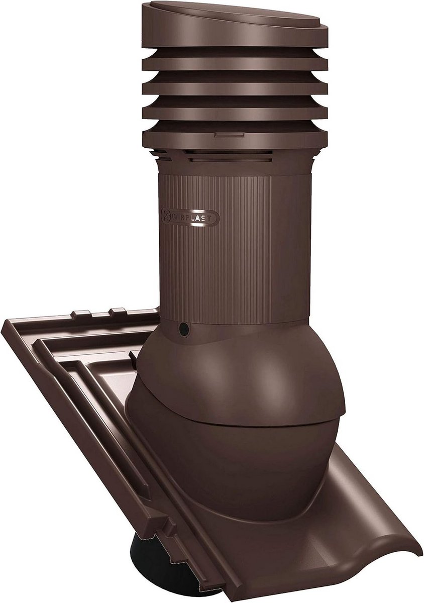 Dakraamventilatie DN125 voor Koramic L15 Dakpannen - Bruin Ventilatiepijp