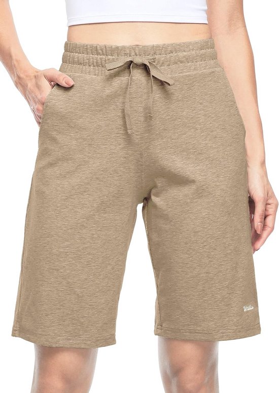Dames Bermuda Shorts Katoen Joggingbroek 10 Inch Lengte met Zakken — afbeelding 5