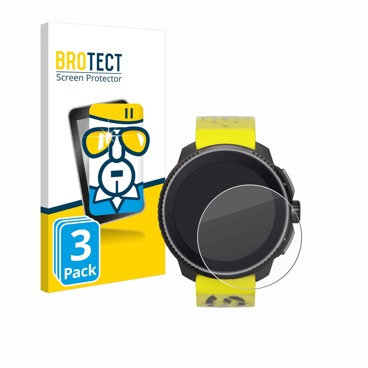 BROTECT - Glas Screenprotector voor Suunto Race / 2 - Gehard Beschermglas 9H 3 Stuks
