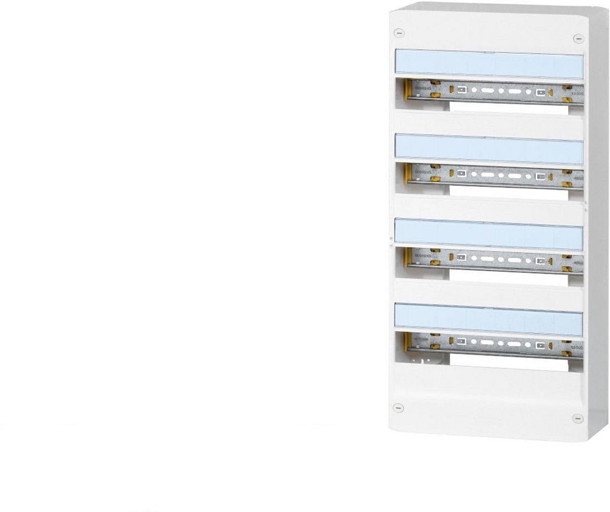Installatiekast met 4 Rijen en 52 Modules voor Opbouwmontage, Wit