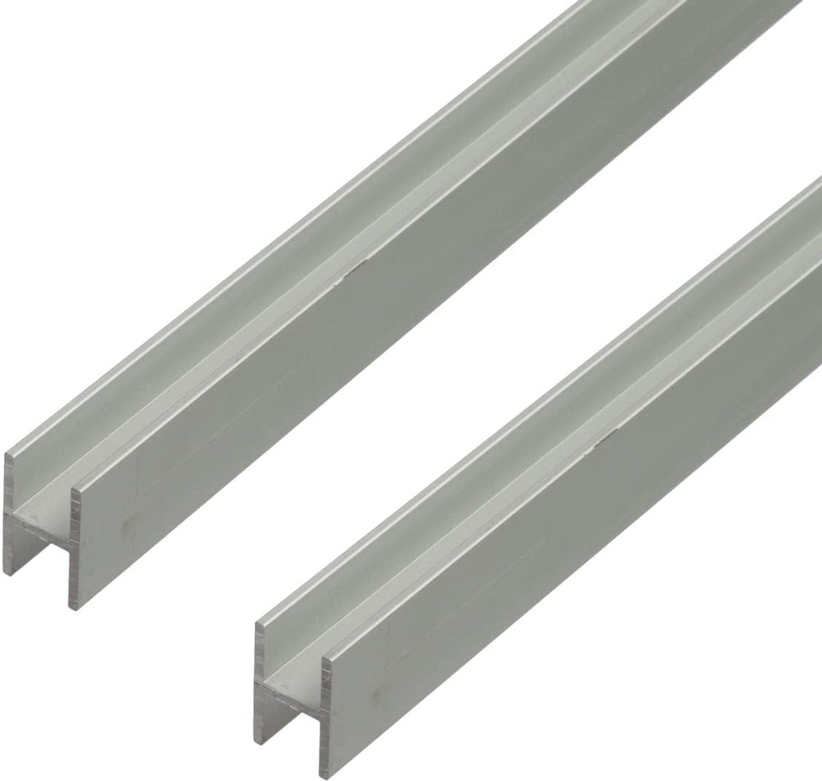 H-profiel Aluminium Zilver voor 16 mm Spaanplaat 100 cm (Set van 2)