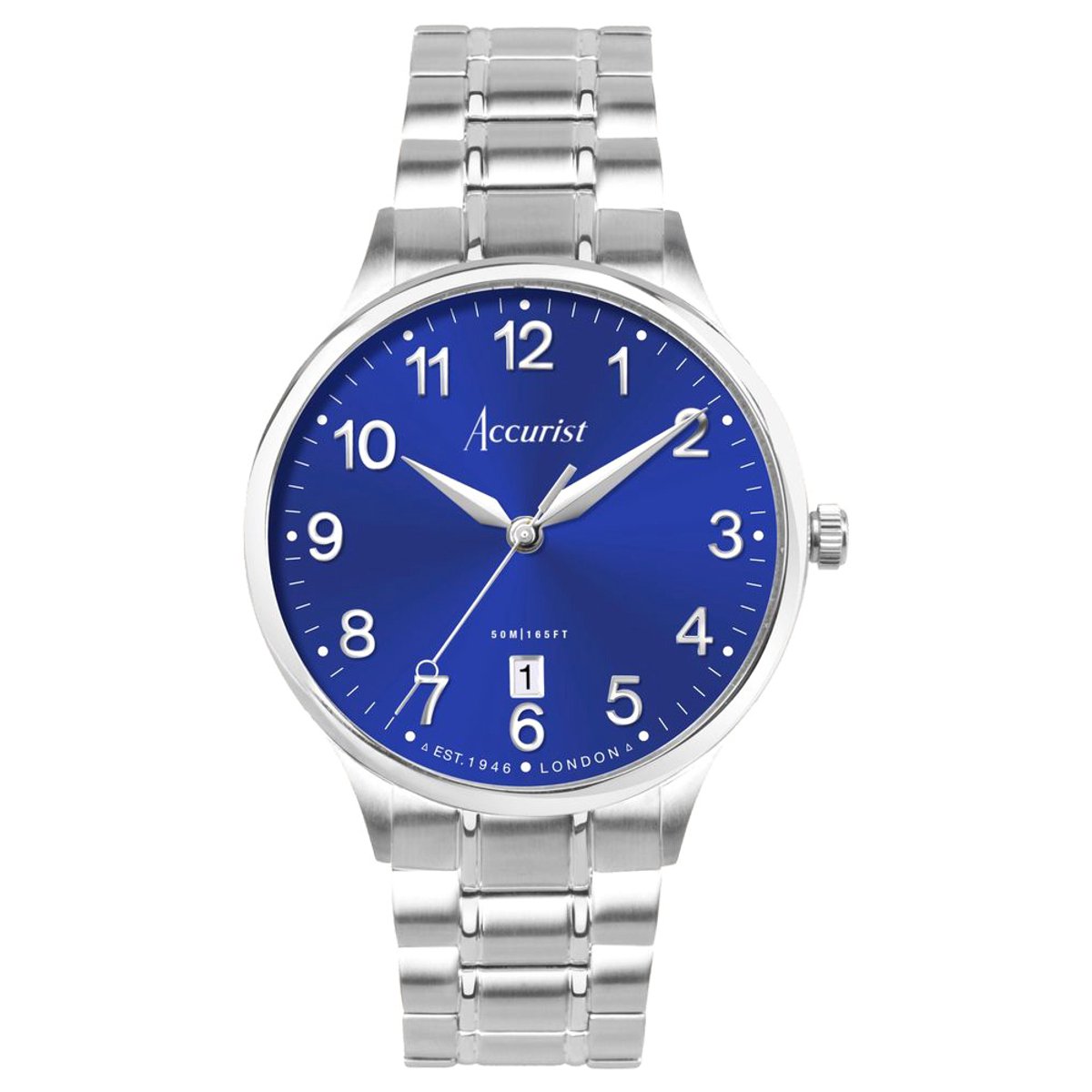 Accurist - Heren Horloge Classic - Zilver-Blauw