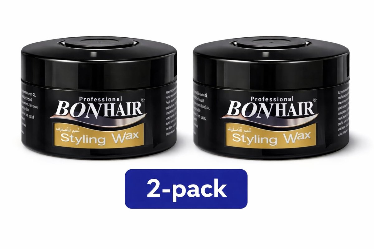 Bonhair Professional Styling Wax – Sterke Hold – 2 x 140 g – 2-pack - Bonhair Professional Styling Wax – Strong Hold – 2 x 140 g – 2-Pack