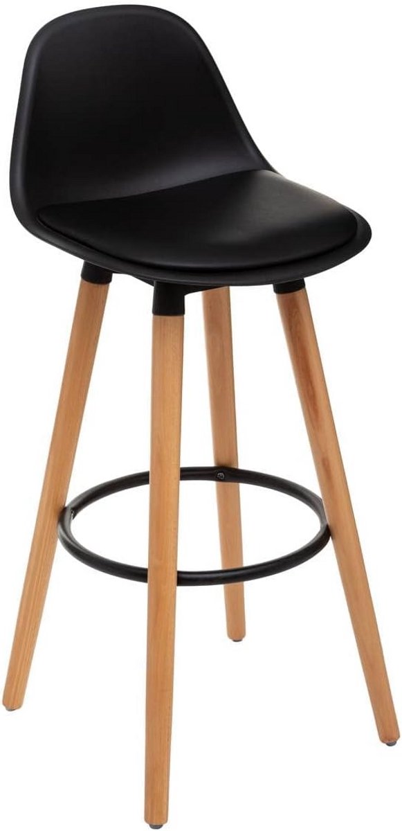 Moderne barkruk hoog 92 cm zwart voor aanrecht of bar