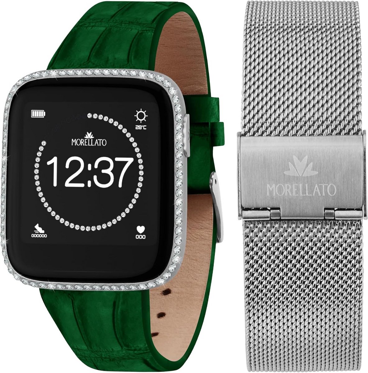 Dames Smartwatch Digitaal Tijd Digitaal met Dubbele Armband