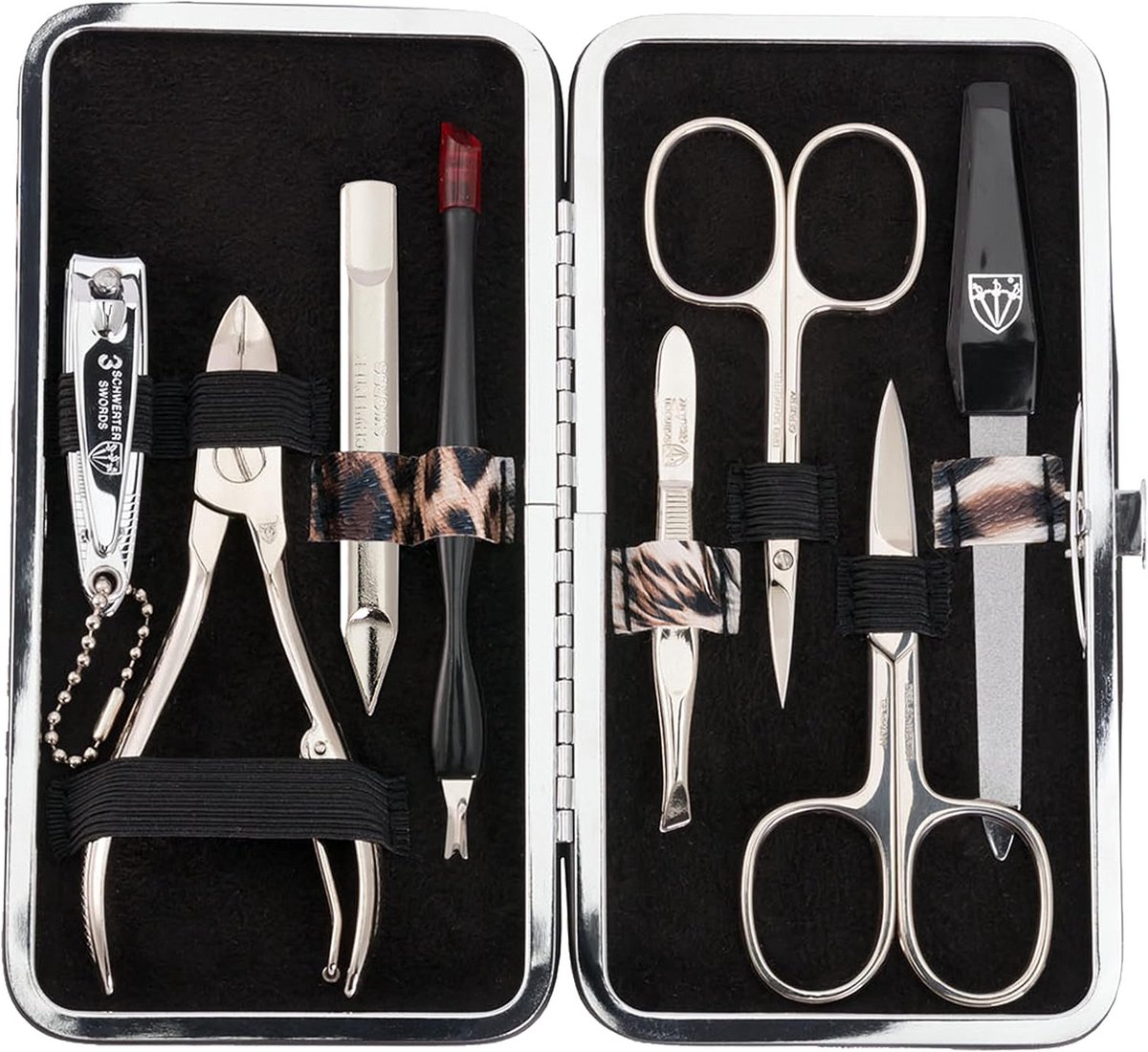 Hoogwaardige Manicureset met Nagelriemschaar, Vijl en etui