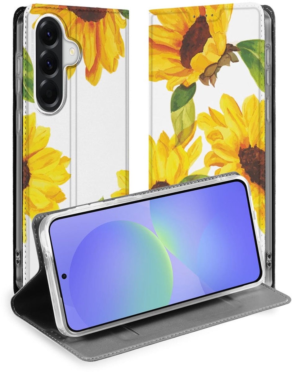 Samsung Galaxy A37 Book Case Zonnebloemen