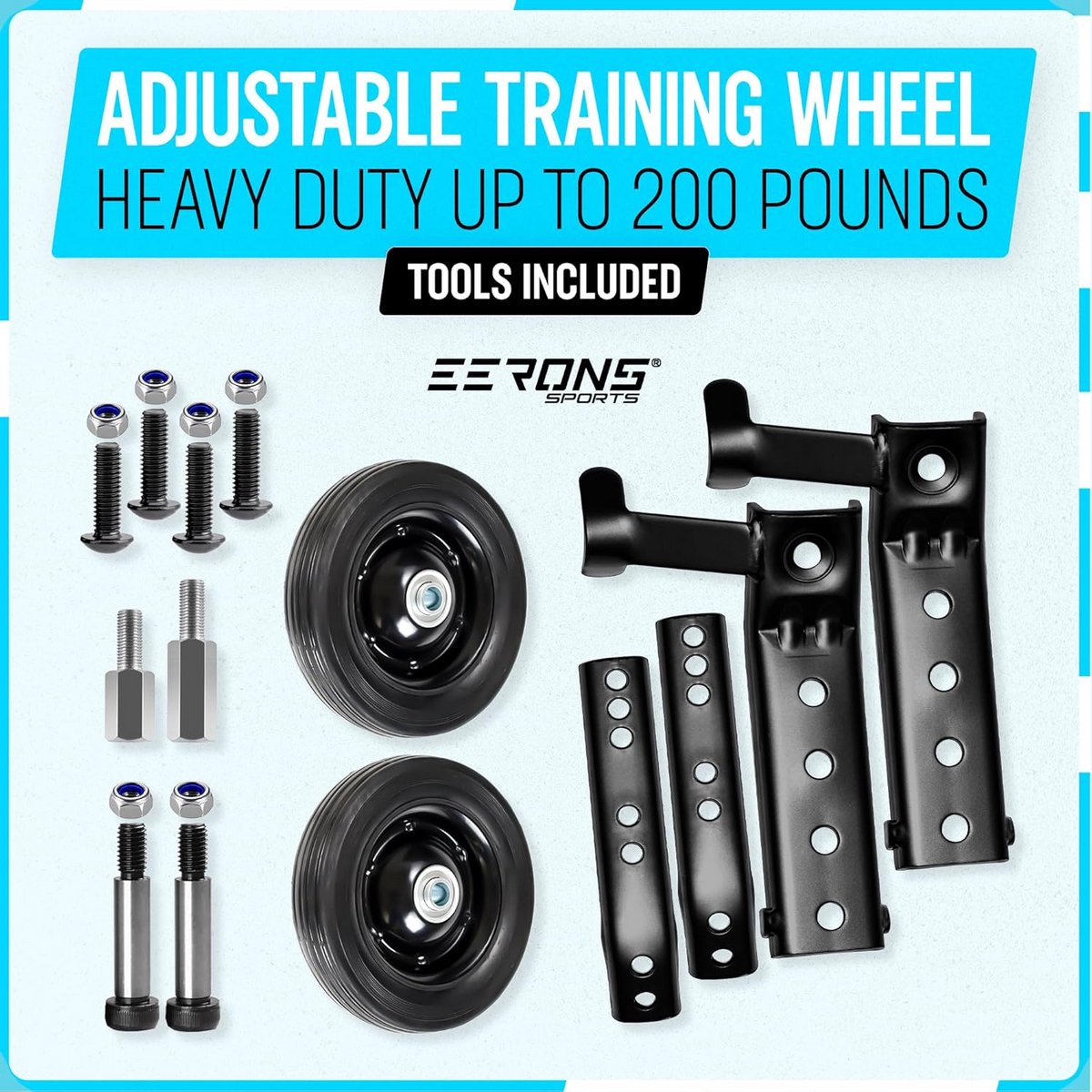 Zware Trainingswielen Fiets Stabilisator Verstelbaar voor 61-65 cm Kinderfietsen