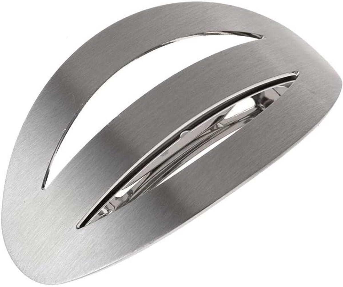 Grote Vintage Haarspeld Rechthoekig Zilver Stijlvolle Haaraccessoire Dames