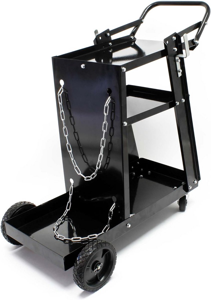 Mobiele lasapparatuur trolley met 3 laden voor lasmachine tot 45kg