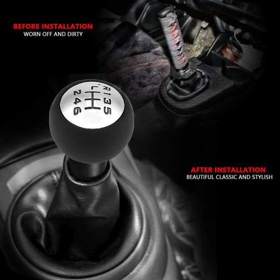 6-Speed Versnellingspookknop Hoofd voor Peugeot 307 308 407 5008 Citroën C3 C4 Auto Onderdelen van Peugeot — afbeelding 3