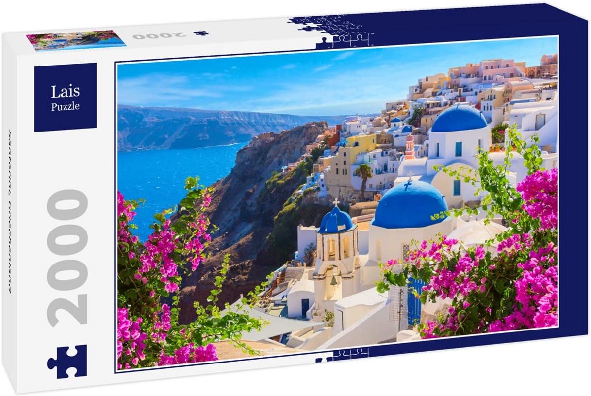 Puzzel van 2000 stukjes van Santorini, Griekenland