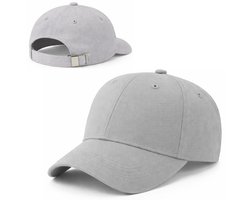 Local Cap – Basic 6 Panel Baseball Cap – 100% Katoen - Verstelbaar met Metalen Sluiting – Unisex – Lichtgewicht & Comfortabel – Grijs