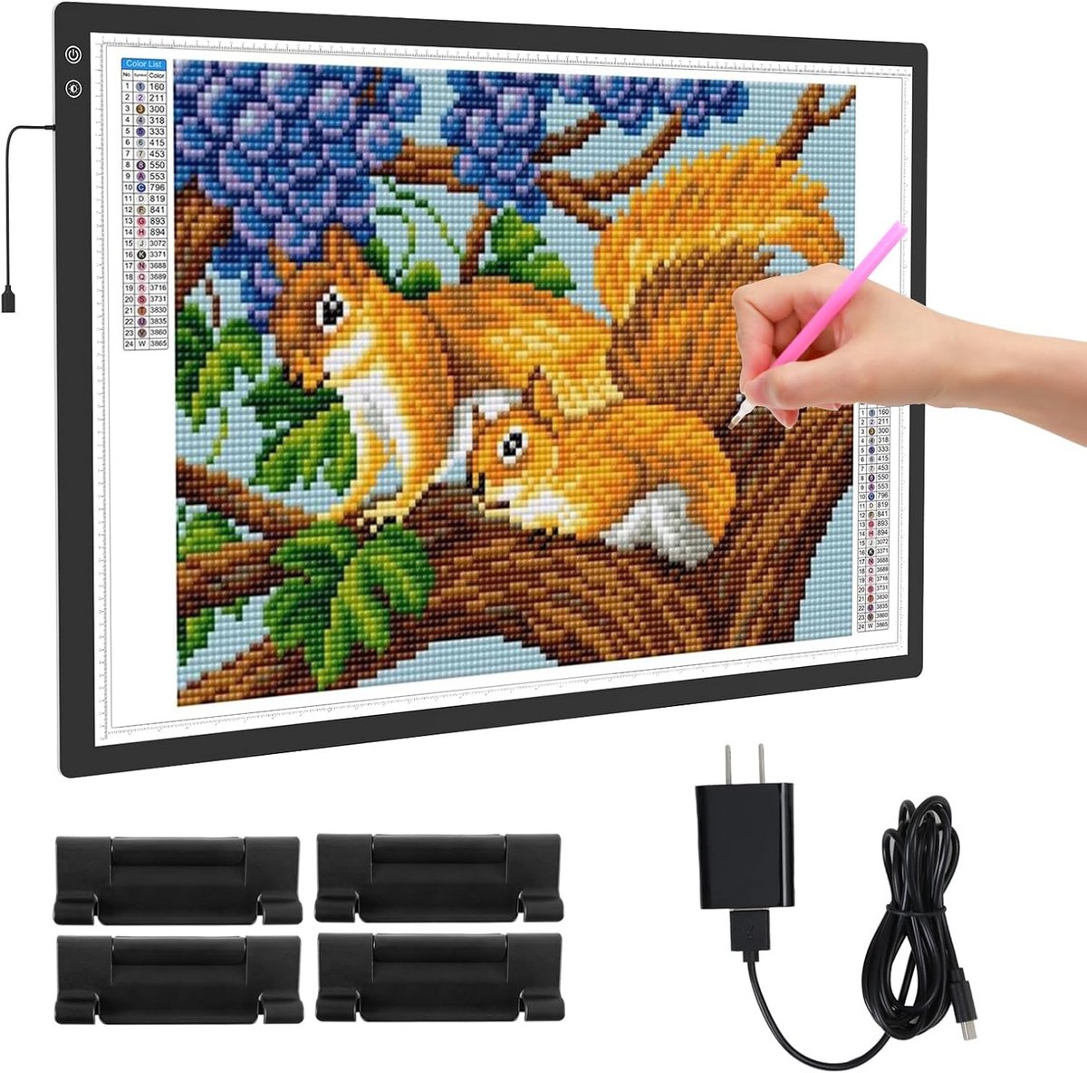 Oplaadbare A1 Tekenlamp XXL - LED Lichtbak voor Diamond Painting, Tekenen en Schetsen