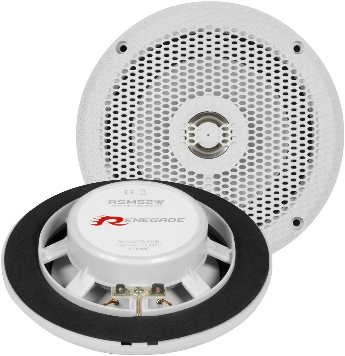 Renegade RSM52W 2-weg coaxiale inbouwluidspreker 120 W Inhoud: 1 stuk(s)