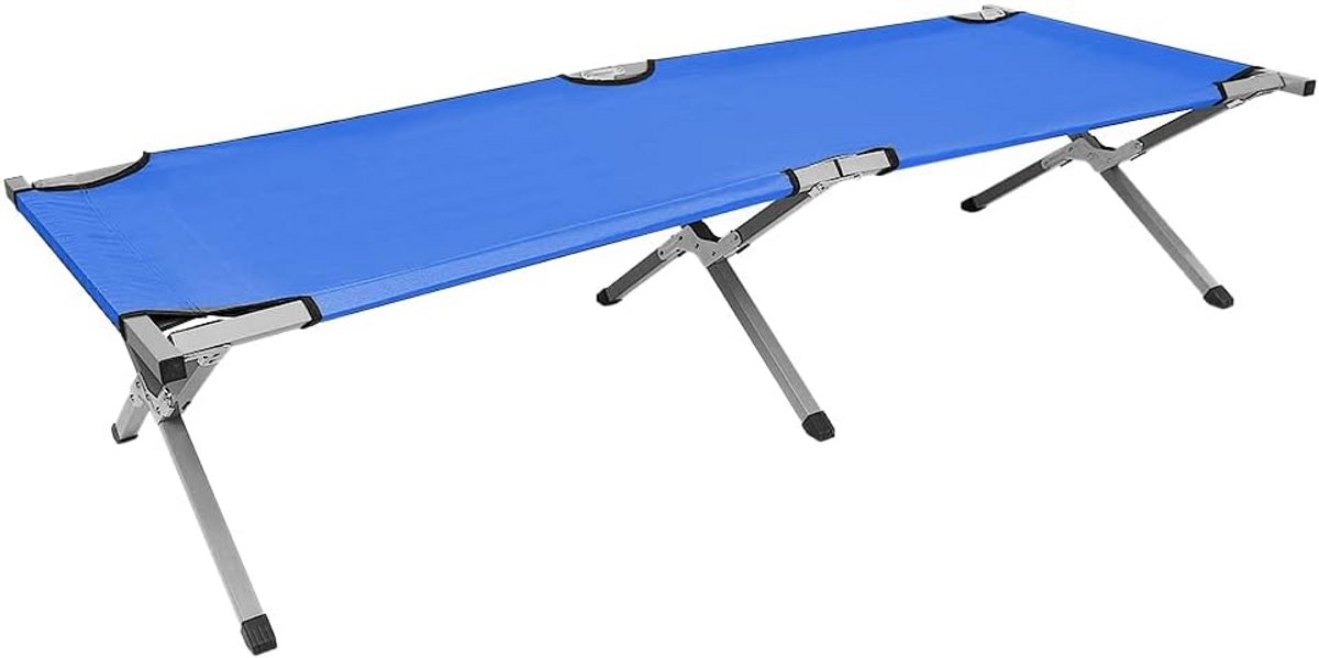 Opklapbaar Campingbed Aluminium voor 1 Persoon - Draagbaar Kampeerbed met 150 kg Draagkracht