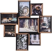 Houten Fotolijst voor 8 Foto's - Collage Lijst 48x48 cm